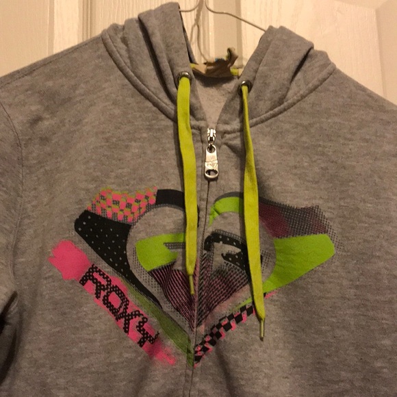 Gray Women’s L Roxy Hoodie - Picture 2 of 6